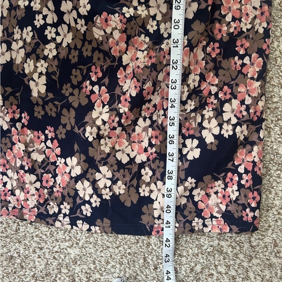 APRICOT Navy and Pink Floral Mini Dress Formal Floral Stretch XL Cinched Side - Picture 5 of 5